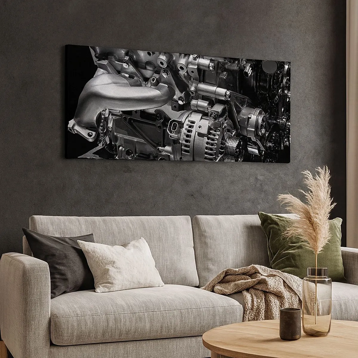 Schilderen op canvas - Staal, mooi, sterk - 100x40 cm