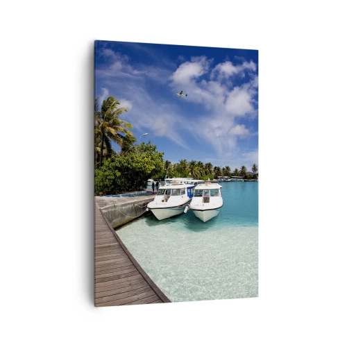 Schilderen op canvas - Toch bestaat het paradijs - 70x100 cm