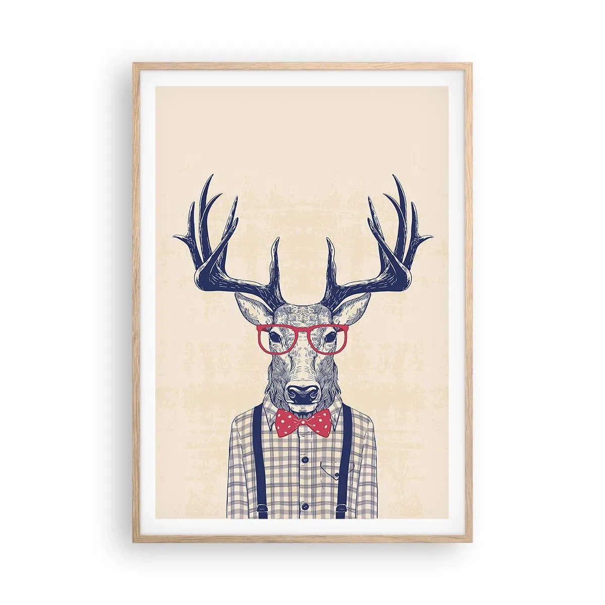 Een poster in een licht eiken lijst - Een grappig extravaganza - 70x100 cm