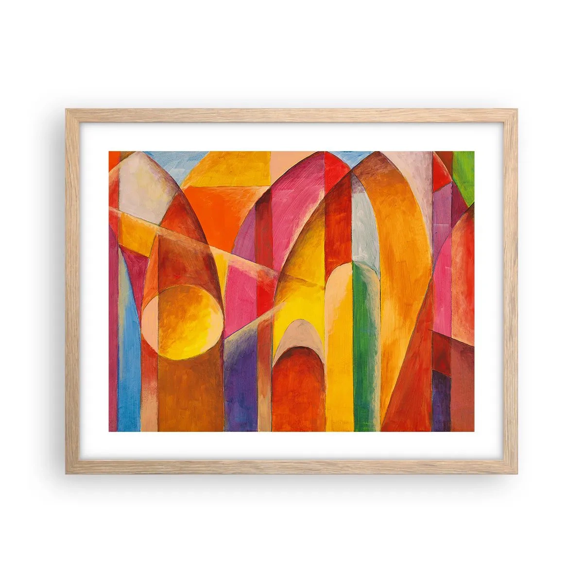 Een poster in een licht eiken lijst - Kathedraal van de zon - 50x40 cm