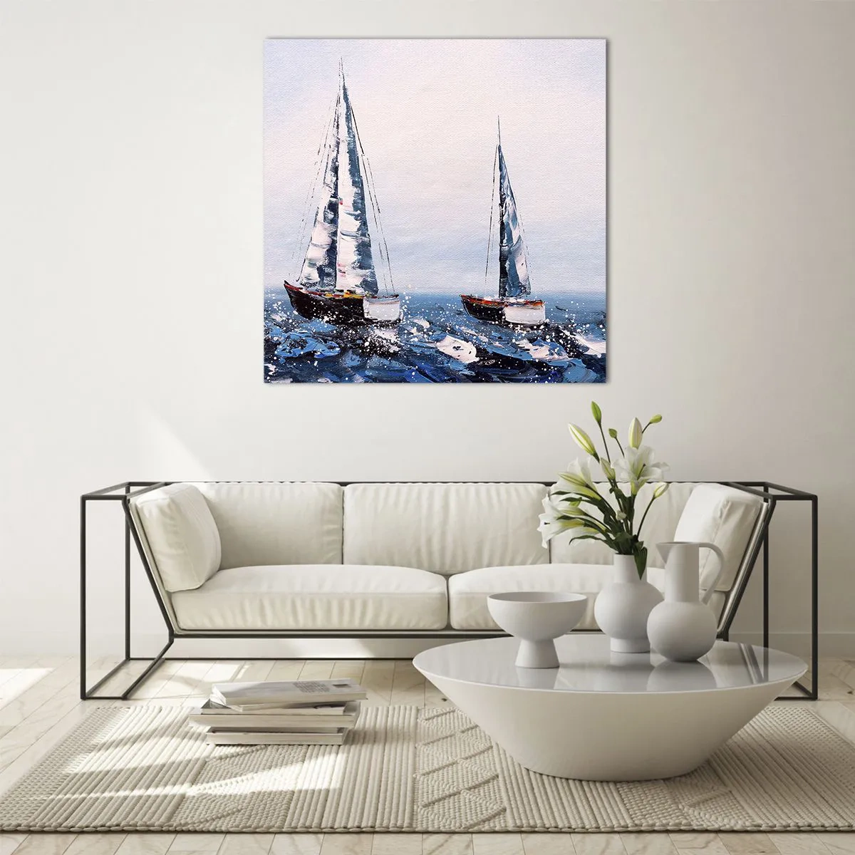 Schilderen op glas - Broederschap van de wind - 70x70 cm