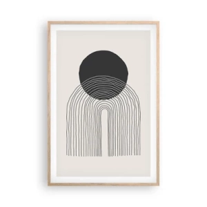 Een poster in een licht eiken lijst - Bibberen en vertrouwen - 61x91 cm