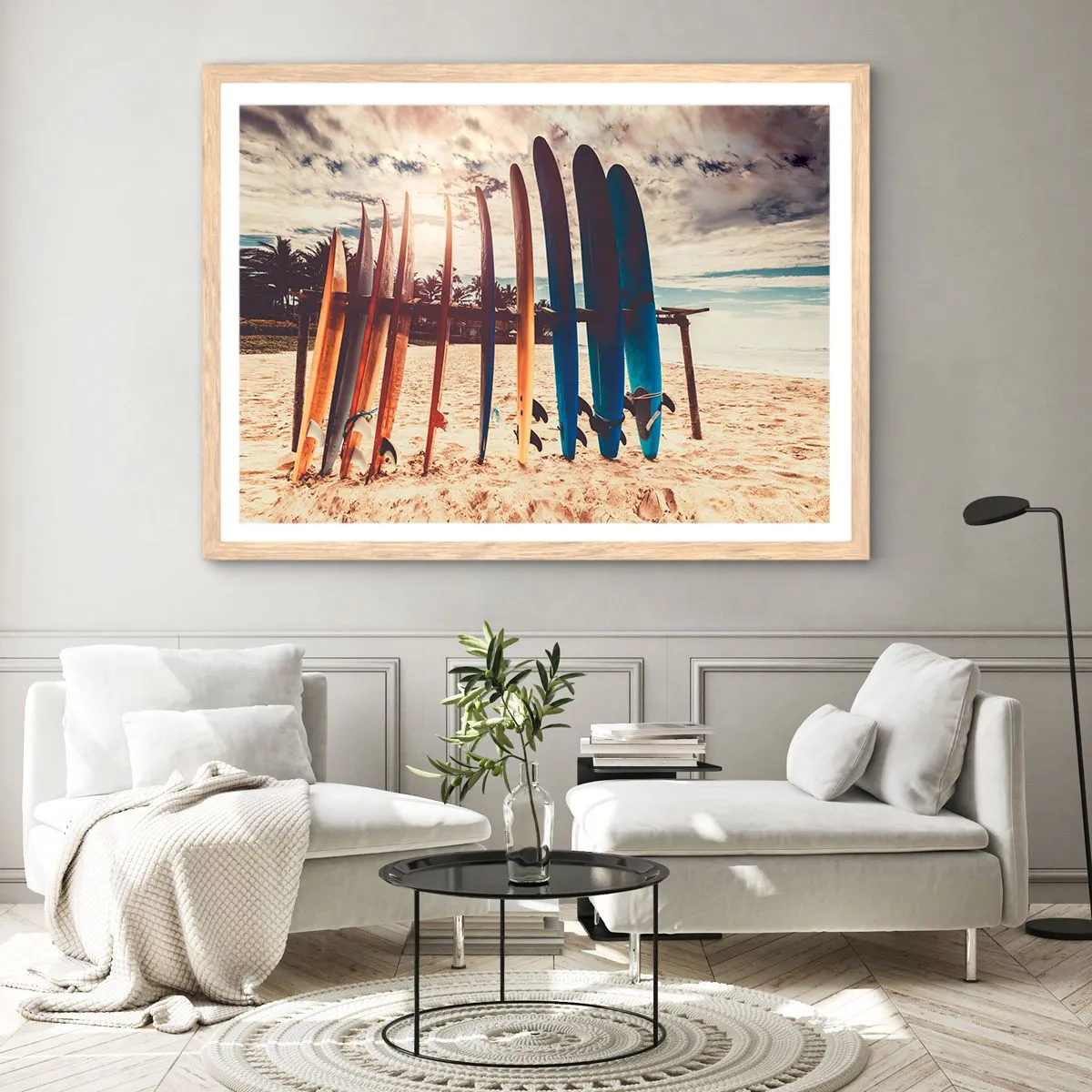 Een poster in een licht eiken lijst - Weltrusten, zie je morgen - 100x70 cm
