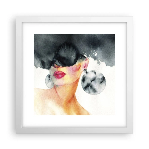 Poster in een witte lijst - Het geheim van elegantie - 30x30 cm