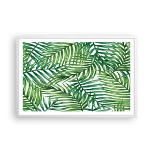 Poster in een witte lijst - Onder de groene luifel - 91x61 cm