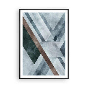 Poster in een zwarte lijst - Verfijnde elegantie van geometrie - 70x100 cm
