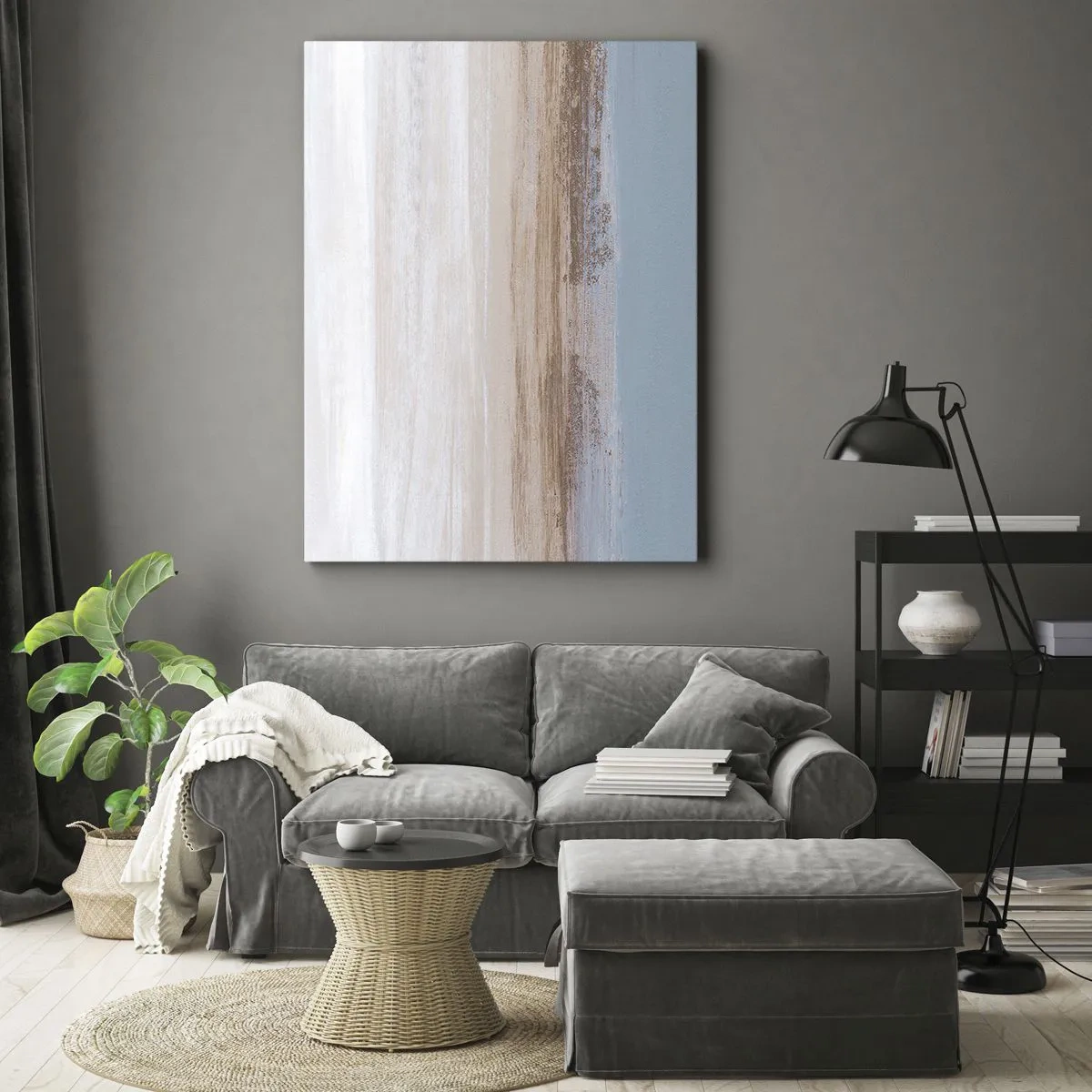 Schilderen op canvas - Dubbelzinnig landschap - 65x120 cm