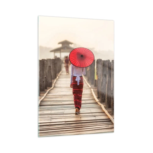 Schilderen op glas - Op de oude brug - 50x70 cm