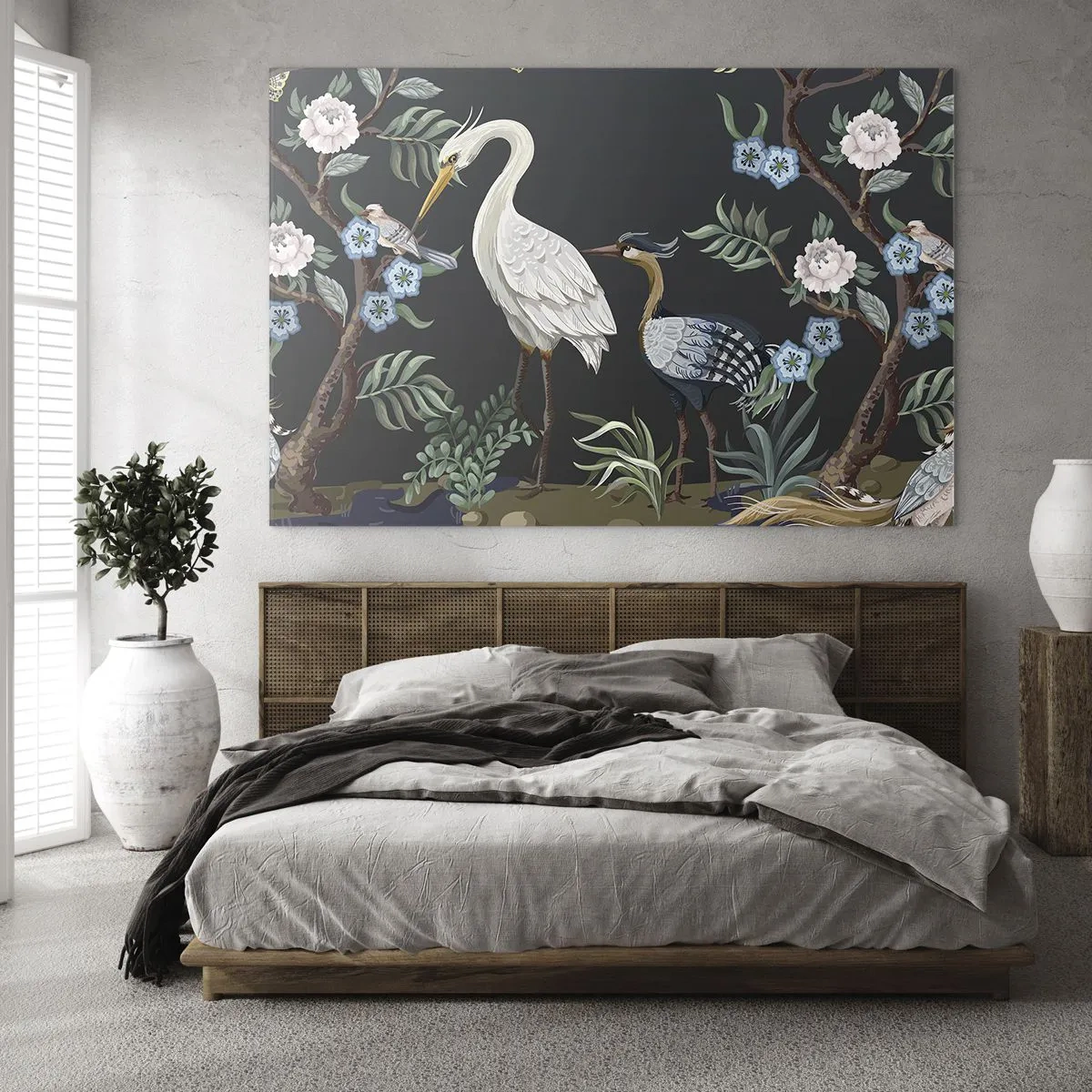 Schilderen op glas - Vogelparade - 100x70 cm