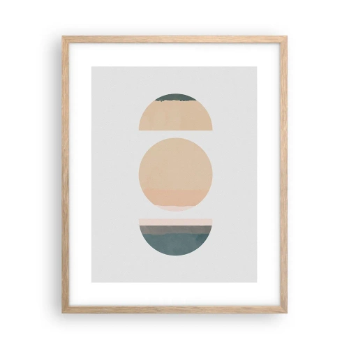 Een poster in een licht eiken lijst - Een Wiel achter een andere - 40x50 cm