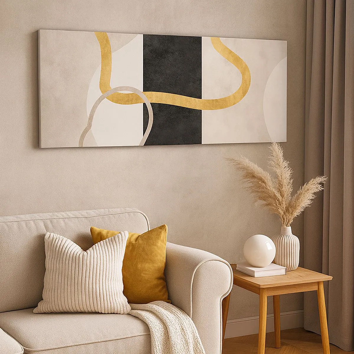 Schilderen op canvas - Verwarde vormen - 100x40 cm