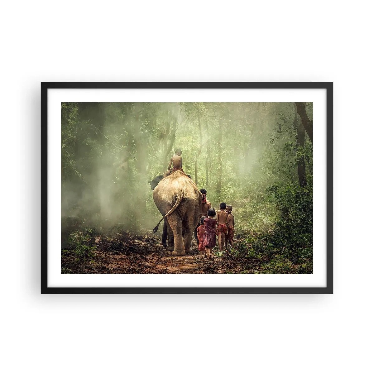 Poster in een zwarte lijst - Nieuw Jungle Boek - 70x50 cm