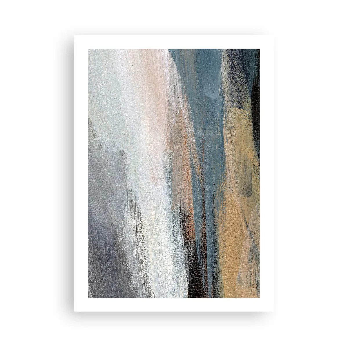 Poster - Abstractie: noordelijk landschap - 50x70 cm