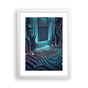 Poster in een witte lijst - Ik ben aan het denken… - 30x40 cm