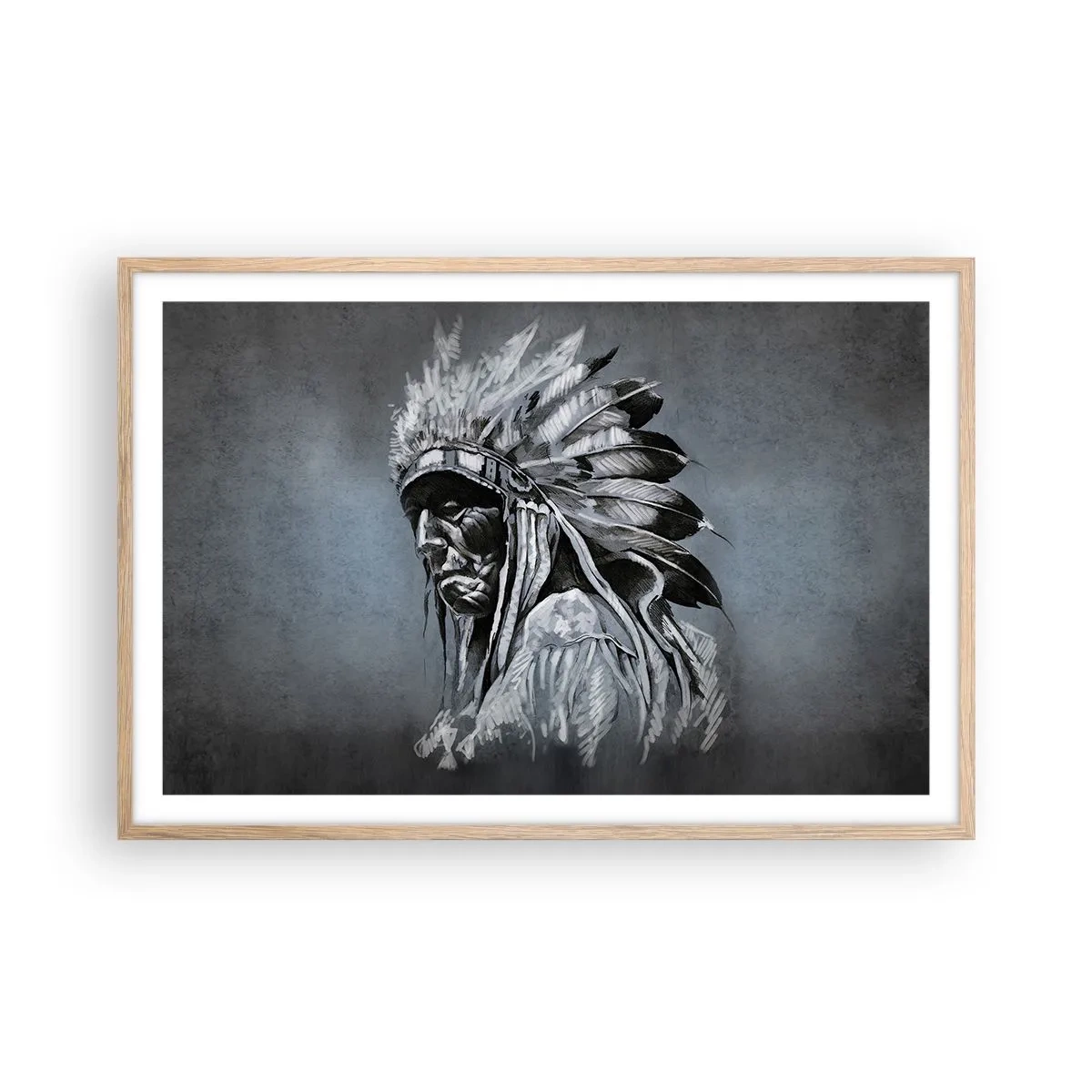 Een poster in een licht eiken lijst - Keer terug naar de wortels - 91x61 cm