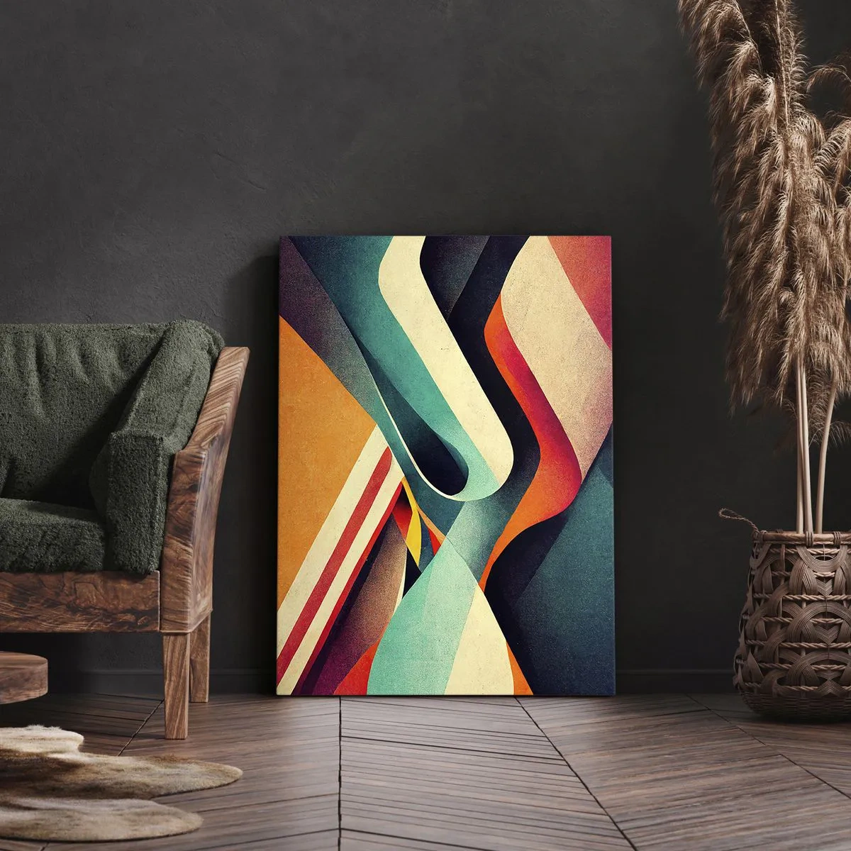 Schilderen op canvas - Intensieve compositie - 45x80 cm