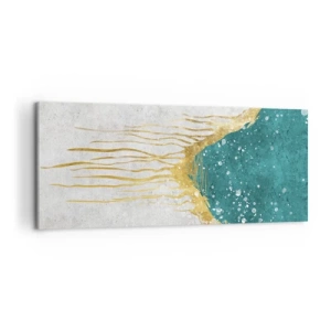 Schilderen op canvas - Gouden vloed - 120x50 cm