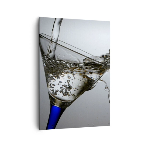 Schilderen op canvas - Kristalwater in kristalglas - 50x70 cm