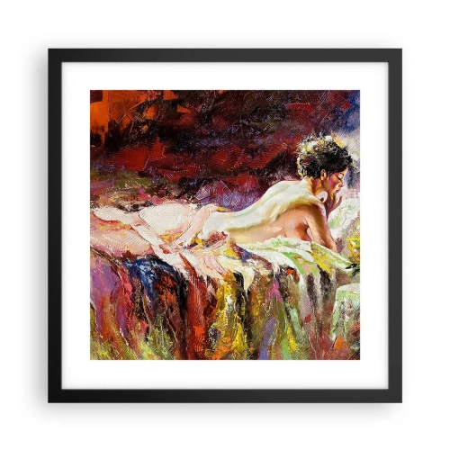 Poster in een zwarte lijst - Venus in gedachten - 40x40 cm