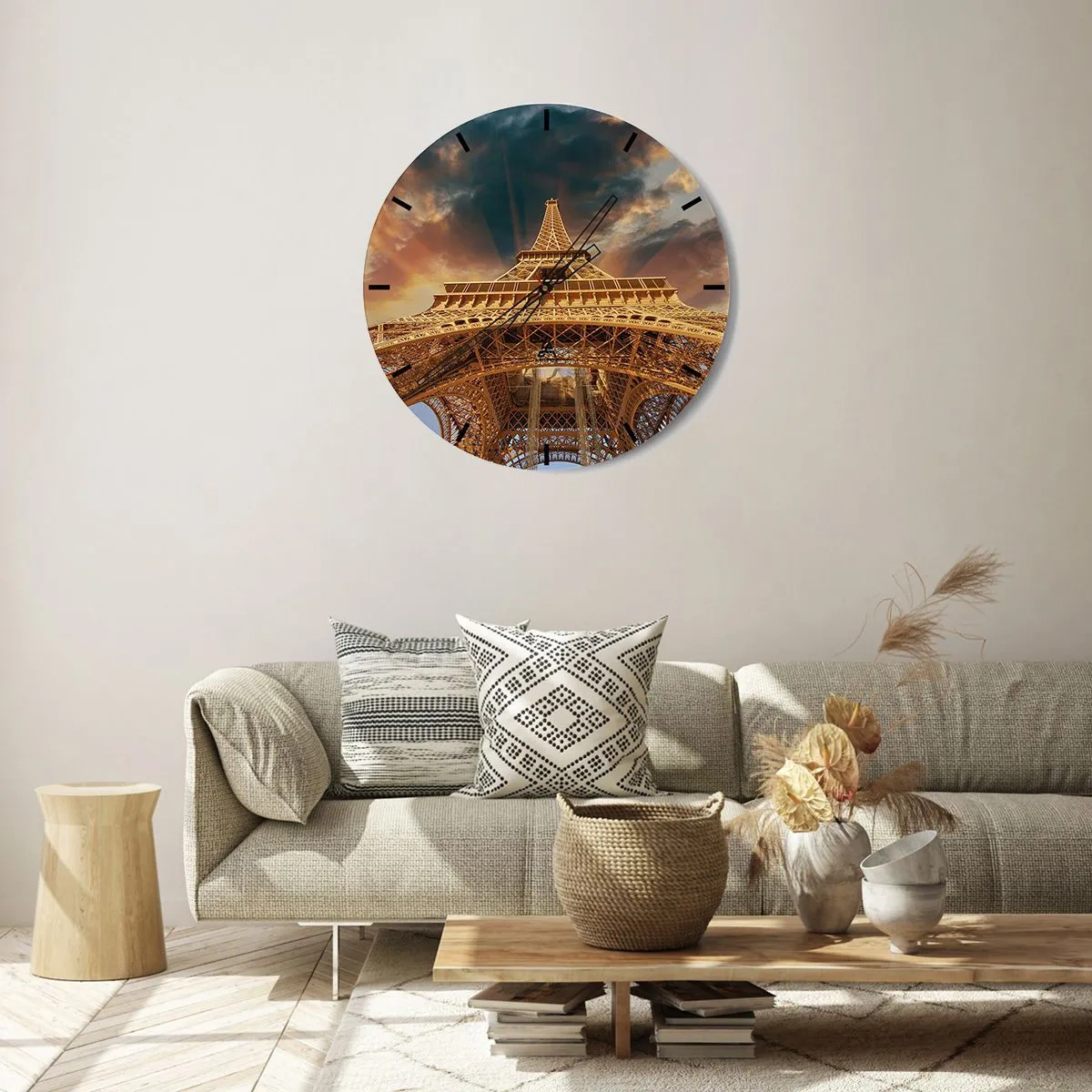 Wandklok - Klok - Hoe de mensheid de hemel bereikte - 40x40 cm