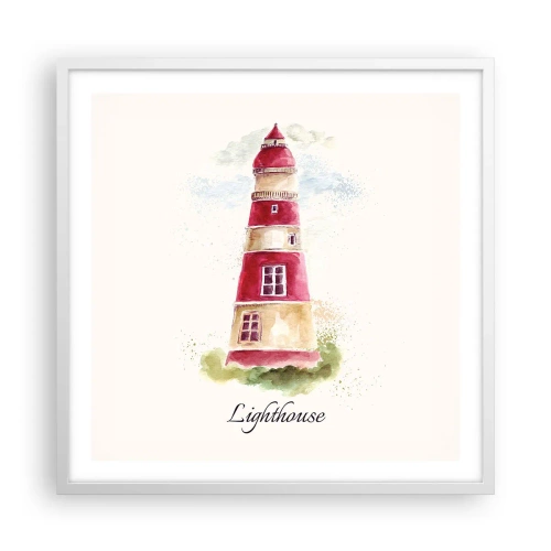 Poster in een witte lijst - Er is altijd goed weer in de buurt - 60x60 cm