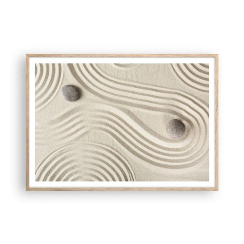 Een poster in een licht eiken lijst - Een vleugje warmte - 100x70 cm