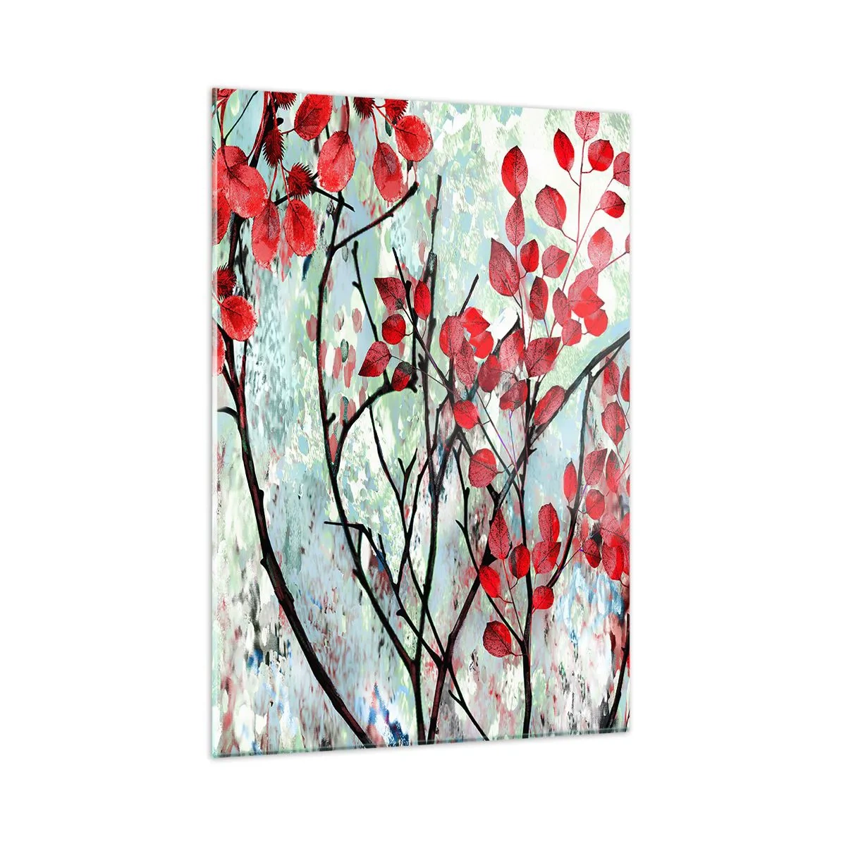 Schilderen op glas - Boom in scharlaken - 50x70 cm