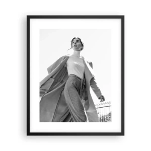 Poster in een zwarte lijst - Ga je mee? - 40x50 cm