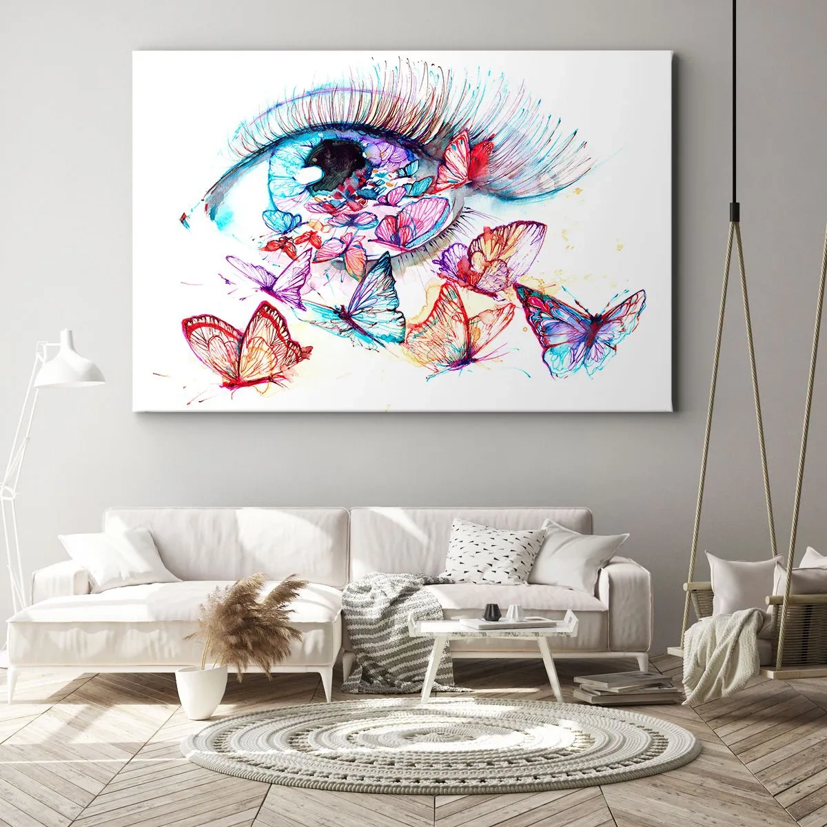 Schilderen op canvas - Sprookjesachtige ogen charme - 120x80 cm