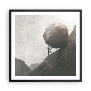 Poster in een zwarte lijst - Ik geloof tegen alle hoop in - 60x60 cm