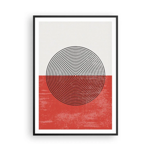 Poster in een zwarte lijst - Op de kop geslagen - 70x100 cm