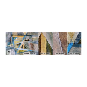 Fotobehang Monster Premium Sand - Recht of diagonaal? - Abstractie, Deel, Modern patroon - 100x30 cm