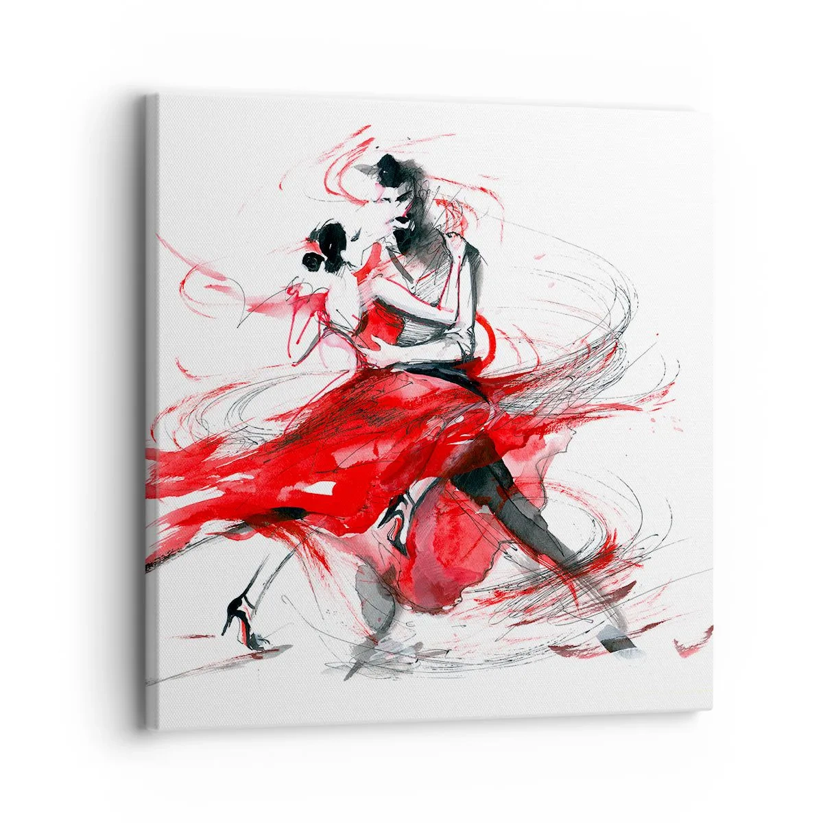 Schilderen op canvas - Tango - het ritme van passie - 30x30 cm
