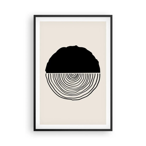 Poster in een zwarte lijst - Half om half - 61x91 cm