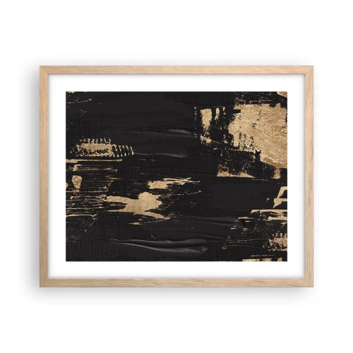 Een poster in een licht eiken lijst - Spoor van aanraking - 50x40 cm