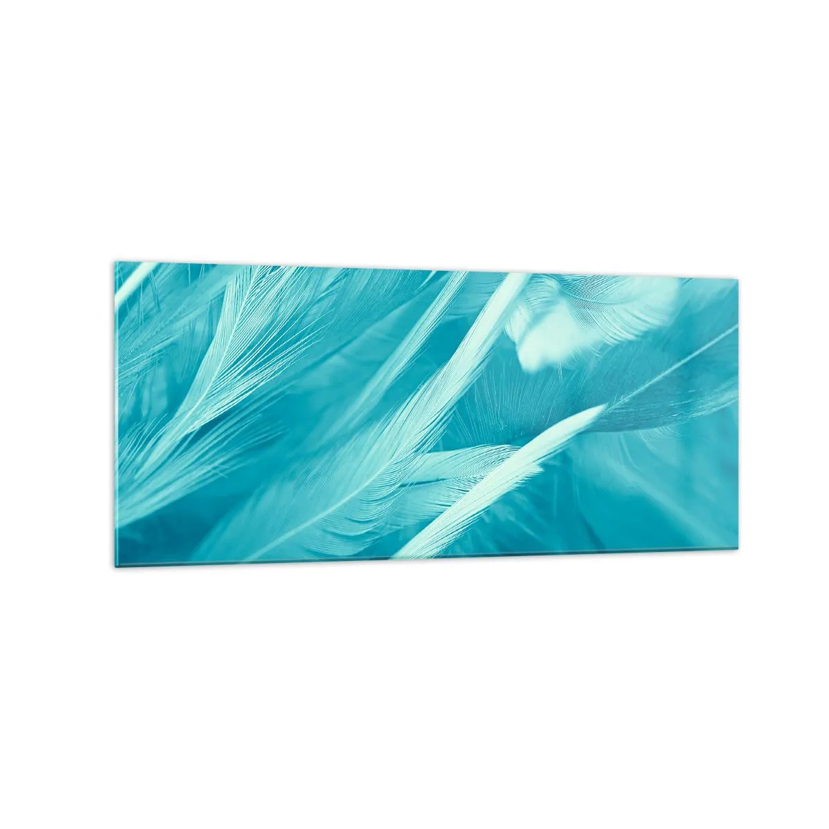 Schilderen op glas - Verdrinken in pluisjes - 120x50 cm