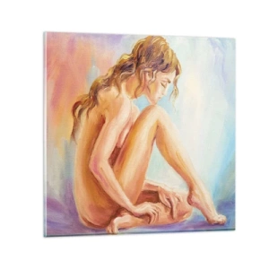 Schilderen op glas - De daad van de jeugd - 50x50 cm
