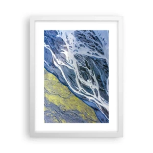 Poster in een witte lijst - Rotstekeningen van de natuur - 30x40 cm