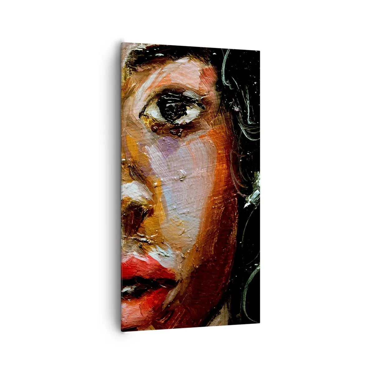 Schilderen op canvas - Zwart en gloed - 65x120 cm