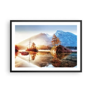 Poster in een zwarte lijst - De natuur in een nieuw licht - 70x50 cm