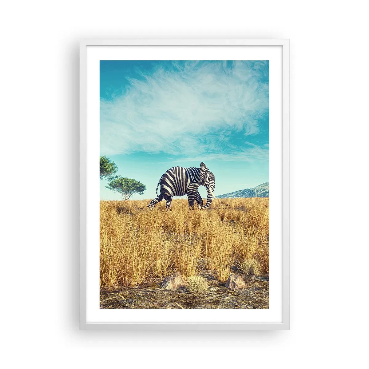 Poster in een witte lijst - Grijs is niet meer in de mode - 50x70 cm