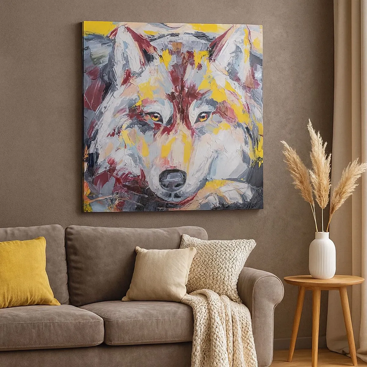 Schilderen op canvas - Gemoedsrust onder dierbaren - 30x30 cm