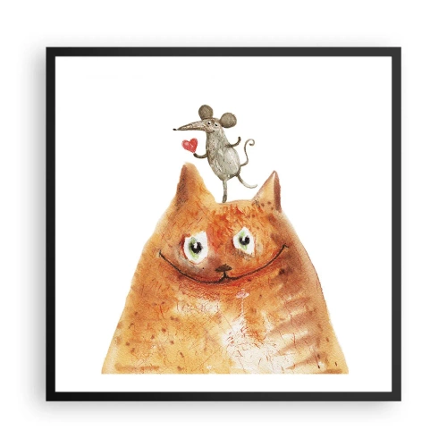 Poster in een zwarte lijst - De paradoxen van de liefde - 60x60 cm