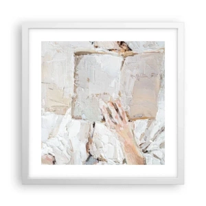 Poster in een witte lijst - In een andere wereld - 40x40 cm