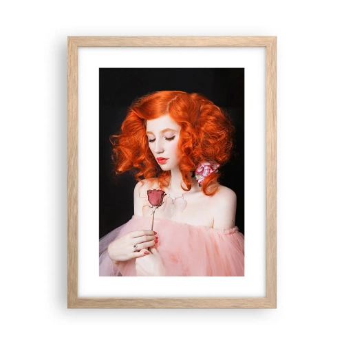 Een poster in een licht eiken lijst - In barokstijl - 30x40 cm