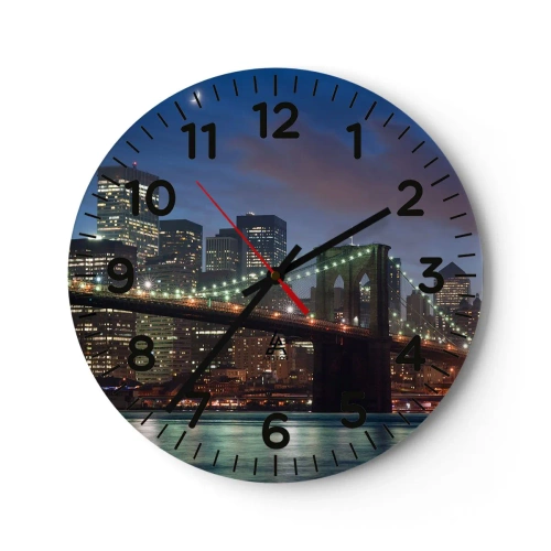 Wandklok - Klok - Gloeiende nacht - 40x40 cm