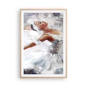 Een poster in een licht eiken lijst - Delicaat en licht als tule - 61x91 cm