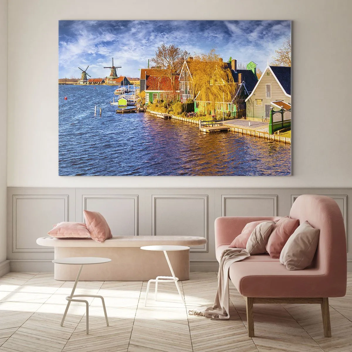 Schilderen op glas - Eeuwenlang geen verandering - 120x80 cm