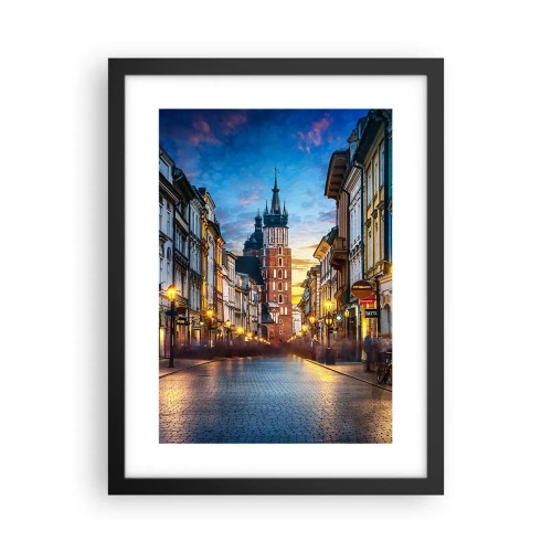 Poster in een zwarte lijst - Charme van Krakau - 30x40 cm