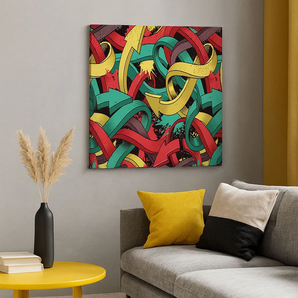 Schilderen op canvas - Welke weg naar het doel? - 30x30 cm